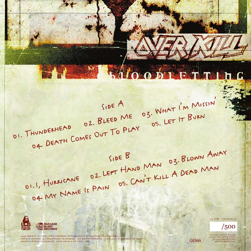 BLOODLETTING 1LP limited edition PopUp vinyl / VÖ 16th of May